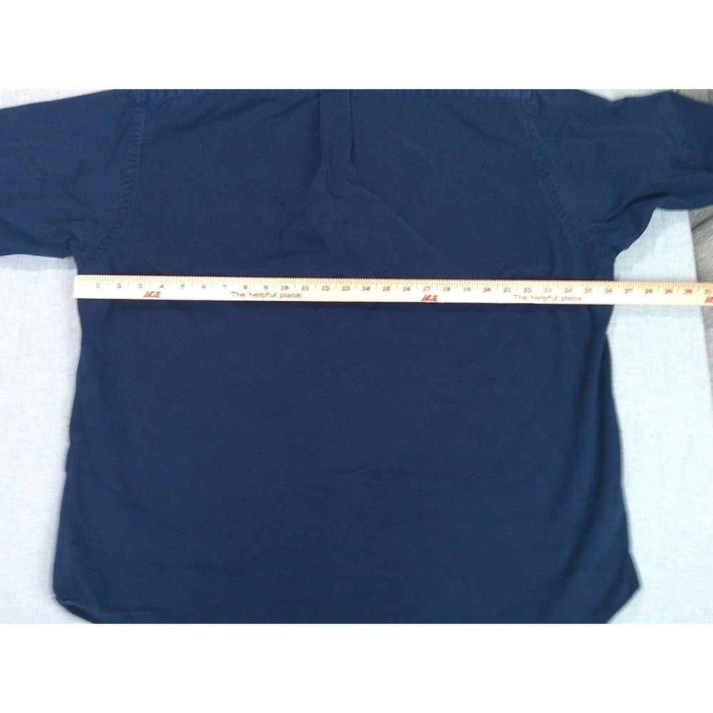 Ralph Lauren Polo Shirt Mens Size XL Blue 100% Cotton Button Down - Picture 3 of 6